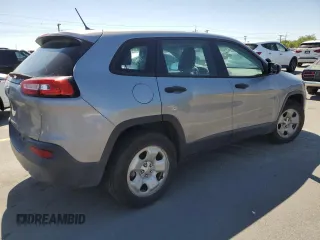 2015 Jeep Cherokee Sport with VIN 1C4PJLAB6FW536373, listed as a Copart auction lot 63693805 with 124,439 mi miles and Clean title. Bid and sale history available at DreamBid. Image 3.