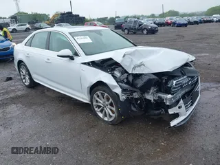 2019 Audi A4 Premium Plus with VIN WAUENAF43KN005008, listed as a IAAI auction lot 42241008 with Not provided miles and . Bid and sale history available at DreamBid. Image 1.