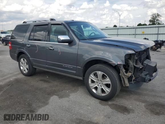 2015 Ford Expedition Platinum with VIN 1FMJU1LT1FEF00504, listed as a Copart auction lot 55325875 with 133,336 mi miles and Salvage title. Bid and sale history available at DreamBid. Image 4.