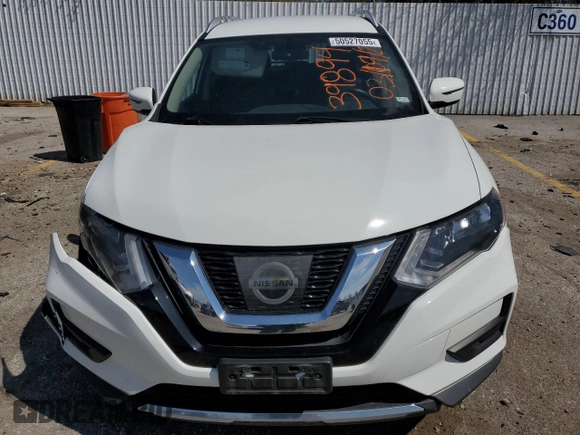 2017 Nissan Rogue SV with VIN KNMAT2MTXHP606629, listed as a Copart auction lot 50527055 with 121,666 mi miles and Salvage Title. Bid and sale history available at carsss.com. Image 5.
