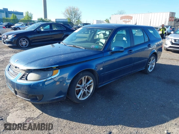 2007 Saab 9-5 with VIN YS3ED59G373520492, listed as a IAAI auction lot 42124489 with 163,624 mi miles. Bid and sale history available at carsss.com. Image 2.