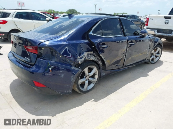 2014 Lexus IS 350 with VIN JTHBE1D20E5004506, listed as a IAAI auction lot 42536350 with 129,545 mi miles and . Bid and sale history available at DreamBid. Image 4.