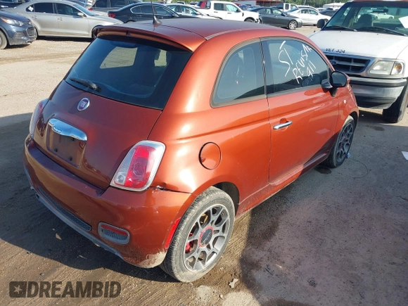 2015 FIAT 500 Sport with VIN 3C3CFFBR7FT624324, listed as a IAAI auction lot 42382686 with 179,560 mi miles and . Bid and sale history available at DreamBid. Image 4.