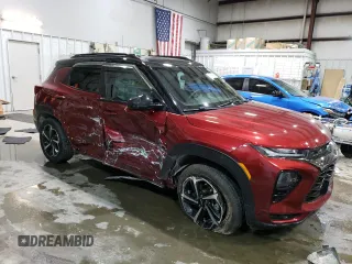 2022 Chevrolet TrailBlazer RS with VIN KL79MUSL7NB063101, listed as a Copart auction lot 47316945 with 62,658 mi miles and Salvage Title. Bid and sale history available at DreamBid. Image 4.