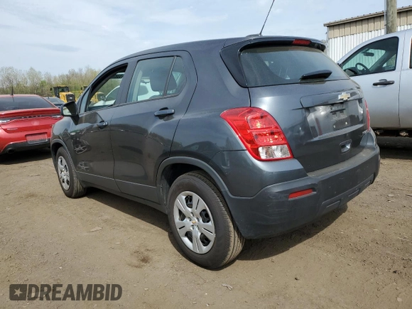 2016 Chevrolet Trax LS with VIN 3GNCJKSBXGL250368, listed as a Copart auction lot 53833245 with 124,906 mi miles and Clean Title. Bid and sale history available at carsss.com. Image 2.