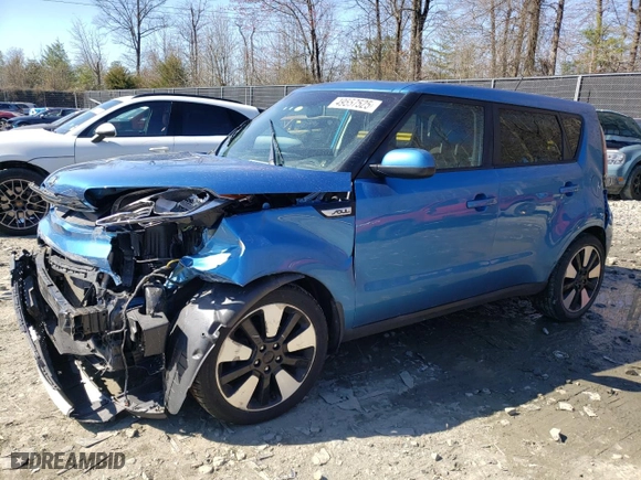 2019 Kia Soul + with VIN KNDJP3A59K7649401, listed as a Copart auction lot 49557525 with 147,455 mi miles and Salvage Title. Bid and sale history available at carsss.com. Image 1.