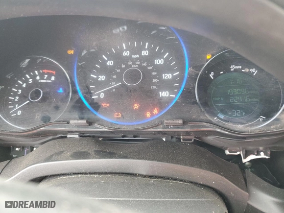 2016 Honda HR-V LX with VIN 3CZRU6H30GM721126, listed as a Copart auction lot 49007835 with 193,096 mi miles and Salvage Title. Bid and sale history available at carsss.com. Image 9.