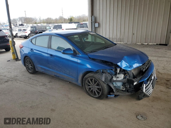 2018 Hyundai Elantra SEL with VIN 5NPD84LFXJH308525, listed as a Copart auction lot 52848645 with 96,191 mi miles and Salvage Title. Bid and sale history available at DreamBid. Image 4.
