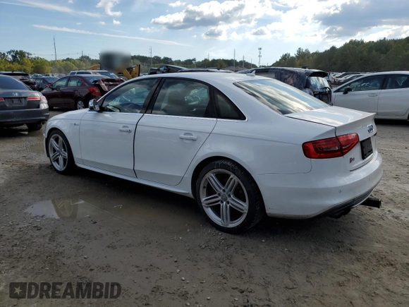 2015 Audi S4 Prestige with VIN WAUKGAFLXFA053851, listed as a Copart auction lot 73318364 with 141,847 mi miles and Salvage Title. Bid and sale history available at carsss.com. Image 2.