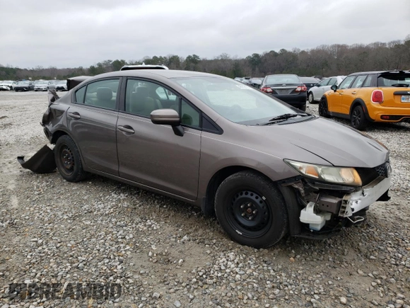 2015 Honda Civic Sedan LX with VIN 19XFB2F57FE248961, listed as a Copart auction lot 46112165 with 49,502 mi miles and Salvage Title. Bid and sale history available at carsss.com. Image 4.