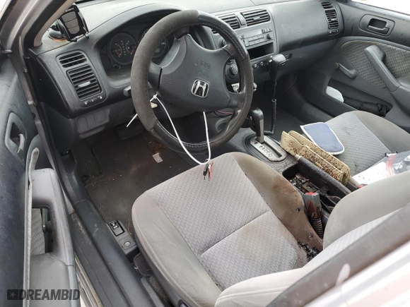 2003 Honda Civic DX with VIN 2HGES161X3H551530, listed as a Copart auction lot 52491805 with 0 mi miles and Salvage Title. Bid and sale history available at carsss.com. Image 8.