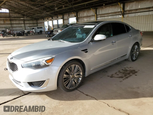 2016 Kia Cadenza Premium with VIN KNALN4D75G5199070, listed as a Copart auction lot 82535904 with 124,593 mi miles and Clean Title. Bid and sale history available at carsss.com. Image 1.