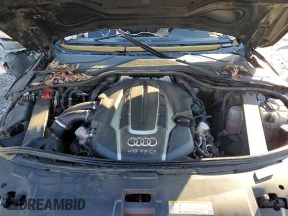 2013 Audi A8 L 4.0L with VIN WAUR2AFD0DN016089, listed as a Copart auction lot 86734844 with 0 mi miles and Salvage Title. Bid and sale history available at carsss.com. Image 12.