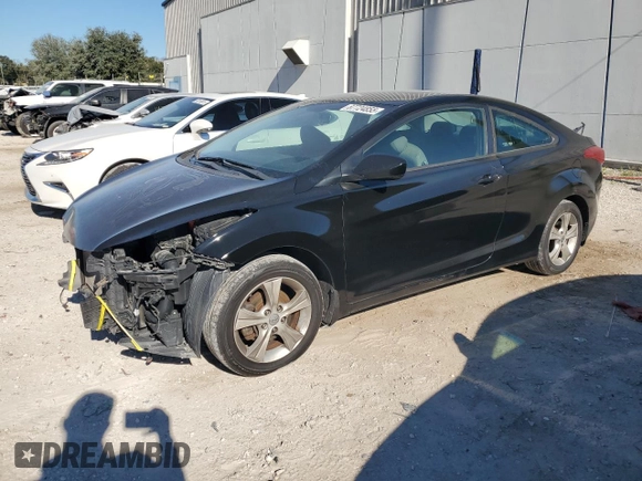 2013 Hyundai Elantra Coupe GS with VIN KMHDH6AE7DU011465, listed as a Copart auction lot 87724855 with 152,104 mi miles and Salvage Title. Bid and sale history available at carsss.com. Image 1.