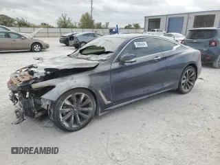 2021 Infiniti Q60 Luxe with VIN JN1EV7KL1MM470496, listed as a Copart auction lot 78464434 with Not provided miles and Salvage title. Bid and sale history available at DreamBid. Image 1.