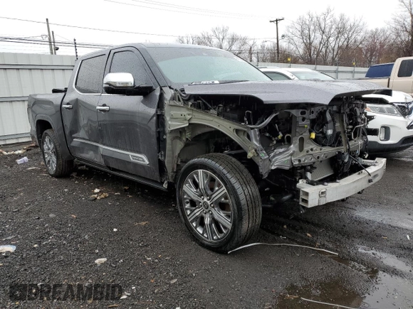 2022 Toyota Tundra Capstone Hybrid with VIN 5TFVC5DB9NX007727, listed as a Copart auction lot 49728855 with 42,542 mi miles and Salvage title. Bid and sale history available at DreamBid. Image 4.