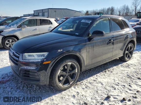 2019 Audi SQ5 Premium Plus with VIN WA1B4AFY3K2006019, listed as a Copart auction lot 41562205 with 43,746 mi miles and Clean Title. Bid and sale history available at carsss.com. Image 1.