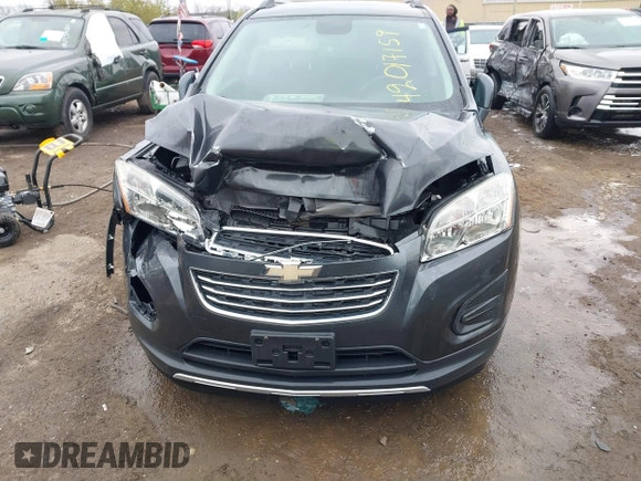 2016 Chevrolet Trax LT with VIN 3GNCJLSB7GL280613, listed as a IAAI auction lot 42017159 with 74,032 mi miles. Bid and sale history available at carsss.com. Image 6.