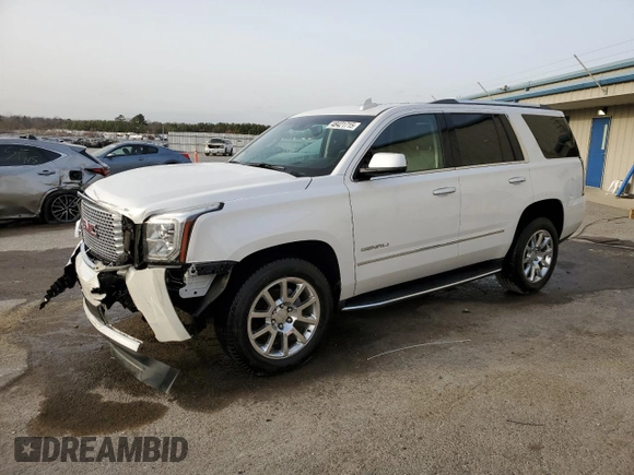 2017 GMC Yukon Denali with VIN 1GKS2CKJ6HR274387, listed as a Copart auction lot 48421715 with 99,291 mi miles and Salvage Title. Bid and sale history available at carsss.com. Image 1.