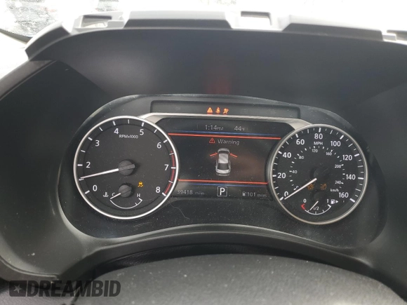2020 Nissan Sentra SV with VIN 3N1AB8CV1LY241809, listed as a Copart auction lot 46157885 with 39,418 mi miles and Salvage Title. Bid and sale history available at carsss.com. Image 9.