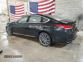 2015 Hyundai Genesis 5.0L with VIN KMHGN4JF7FU053494, listed as a Copart auction lot 44660694 with 85,285 mi miles and Salvage Title. Bid and sale history available at carsss.com. Image 2.