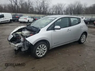 2016 Nissan LEAF S with VIN 1N4AZ0CP7GC302483, listed as a Copart auction lot 45415665 with 51,654 mi miles and Salvage Title. Bid and sale history available at carsss.com. Image 1.