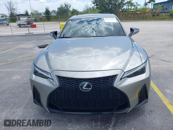 2023 Lexus IS with VIN JTHGZ1E23P5028682, listed as a IAAI auction lot 42051062 with 20,239 mi miles. Bid and sale history available at carsss.com. Image 6.