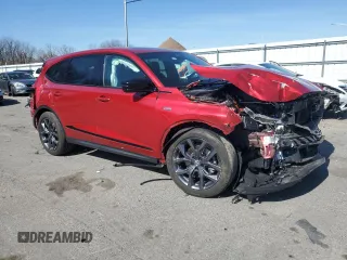 2023 Acura MDX w/A-Spec Package with VIN 5J8YE1H00PL006860, listed as a Copart auction lot 48846225 with 0 mi miles and Salvage Title. Bid and sale history available at carsss.com. Image 4.