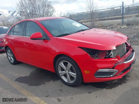 2015 Chevrolet Cruze LT with VIN 1G1PE5SB4F7282938, listed as a IAAI auction lot 41830180 with 206,523 mi miles. Bid and sale history available at carsss.com. Image 1.