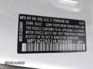 2017 Porsche Macan GTS with VIN WP1AG2A51HLB54439, listed as a IAAI auction lot 41430297 with 116,319 mi miles and . Bid and sale history available at DreamBid. Image 9.