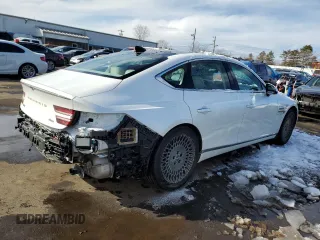 2022 Genesis G80 2.5T with VIN KMTGB4SC3NU092276, listed as a Copart auction lot 45701605 with 22,881 mi miles and Salvage Title. Bid and sale history available at carsss.com. Image 3.