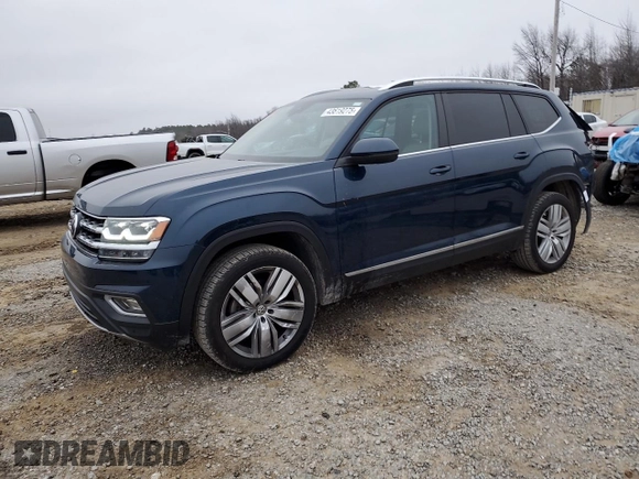 2019 Volkswagen Atlas SEL with VIN 1V2ER2CA7KC607587, listed as a Copart auction lot 43619275 with 125,184 mi miles and Clean title. Bid and sale history available at DreamBid. Image 1.