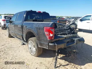 2024 Ford F-150 with VIN 1FTFW7LD9RFB84896, listed as a IAAI auction lot 42256542 with 21,212 mi miles and . Bid and sale history available at DreamBid. Image 3.