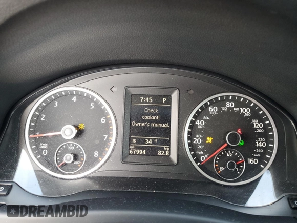 2017 Volkswagen Tiguan S with VIN WVGBV7AXXHK011064, listed as a Copart auction lot 49745425 with 67,994 mi miles and Salvage Title. Bid and sale history available at DreamBid. Image 9.