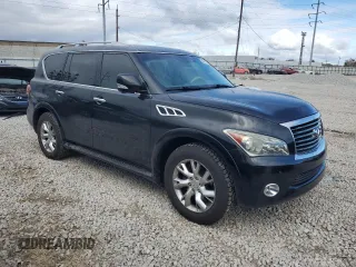 2011 Infiniti QX56 8-passenger with VIN JN8AZ2NC8B9302180, listed as a Copart auction lot 76001744 with 220,515 mi miles and Clean Title. Bid and sale history available at carsss.com. Image 4.
