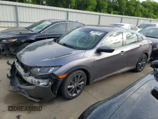 2020 Honda Civic EX-L z VIN 19XFC1F7XLE012728, wystawiony jako Copart lot #53042195 z przebiegiem Nie podano mil oraz Szkoda całkowita • Salvage title. Historia ofert i sprzedaży dostępna na DreamBid. Obrazek 1.