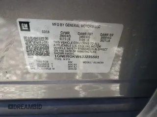 2018 Chevrolet Traverse LT Cloth with VIN 1GNERGKW4JJ235591, listed as a Copart auction lot 66465724 with 125,740 mi miles and Salvage Title. Bid and sale history available at carsss.com. Image 13.