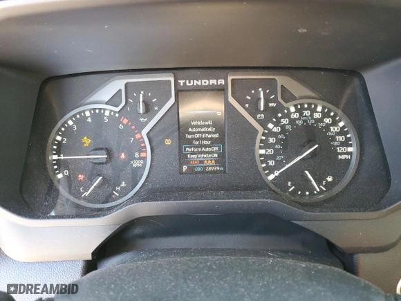 2023 Toyota Tundra 4WD SR5 with VIN 5TFLA5DA4PX060777, listed as a Copart auction lot 42047755 with 28,939 mi miles and Salvage Title. Bid and sale history available at carsss.com. Image 9.