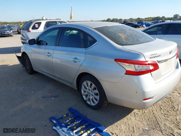 2015 Nissan Sentra S with VIN 3N1AB7AP9FY341143, listed as a IAAI auction lot 40657393 with 134,986 mi miles. Bid and sale history available at carsss.com. Image 3.