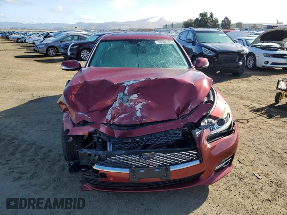 2015 Infiniti Q50 Premium with VIN JN1BV7AP7FM355136, listed as a Copart auction lot 56586325 with 101,384 mi miles and Salvage title. Bid and sale history available at DreamBid. Image 5.