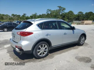 2017 Infiniti QX50 with VIN JN1BJ0RP4HM383177, listed as a Copart auction lot 53038055 with 124,707 mi miles and Salvage Title. Bid and sale history available at carsss.com. Image 3.