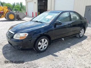 2007 Kia Spectra EX with VIN KNAFE121175472953, listed as a IAAI auction lot 42145766 with Not Provided miles. Bid and sale history available at carsss.com. Image 2.