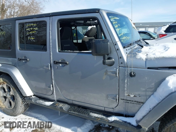 2018 Jeep Wrangler JK Unlimited Sahara with VIN 1C4HJWEG9JL801714, listed as a IAAI auction lot 41591307 with 79,201 mi miles. Bid and sale history available at carsss.com. Image 13.