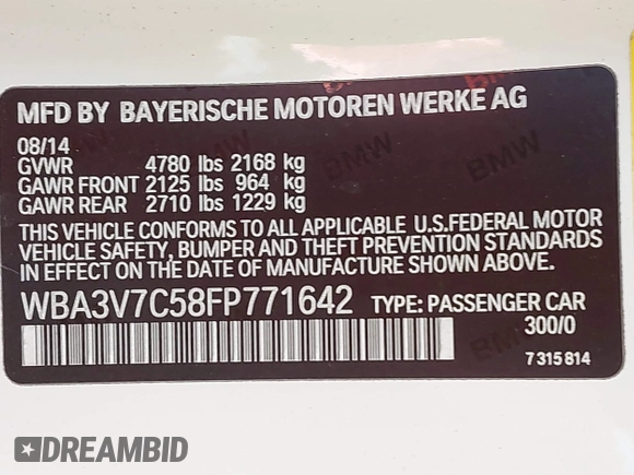 2015 BMW 4 Series 428i z VIN WBA3V7C58FP771642, wystawiony jako IAAI lot #42524828 z przebiegiem 64 440 mil mil oraz . Historia ofert i sprzedaży dostępna na DreamBid. Obrazek 9.