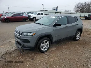 2024 Jeep Compass Sport with VIN 3C4NJDAN3RT587783, listed as a Copart auction lot 43831165 with 17,144 mi miles and Salvage Title. Bid and sale history available at carsss.com. Image 1.