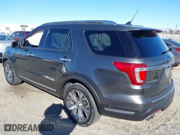 2018 Ford Explorer Platinum with VIN 1FM5K8HTXJGB79861, listed as a IAAI auction lot 41414463 with 76,146 mi miles. Bid and sale history available at carsss.com. Image 3.