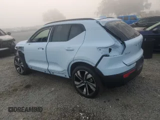 2024 Volvo XC40 Plus Dark Theme with VIN YV4L12UL3R2241057, listed as a Copart auction lot 43803265 with 9,396 mi miles and Salvage title. Bid and sale history available at DreamBid. Image 2.