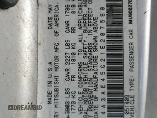 2001 Mitsubishi Eclipse GS with VIN 4A3AE45G21E207560, listed as a Copart auction lot 79057054 with 204,502 mi miles and Salvage Title. Bid and sale history available at carsss.com. Image 12.