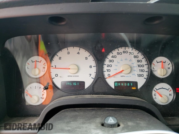 2002 Dodge 1500 z VIN 1D7HU18Z32J255342, wystawiony jako Copart lot #51678385 z przebiegiem 195 161 mil mil oraz Szkoda całkowita • Salvage title. Historia ofert i sprzedaży dostępna na DreamBid. Obrazek 9.