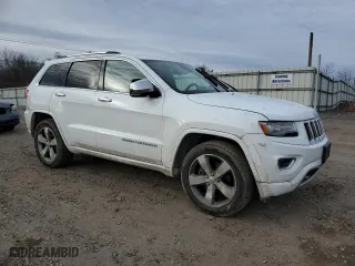 2014 Jeep Grand Cherokee Overland with VIN 1C4RJFCT4EC214380, listed as a Copart auction lot 44081495 with 201,861 mi miles and Salvage Title. Bid and sale history available at carsss.com. Image 4.